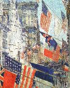 Childe Hassam Allies Day in May 1917 USA oil painting reproduction